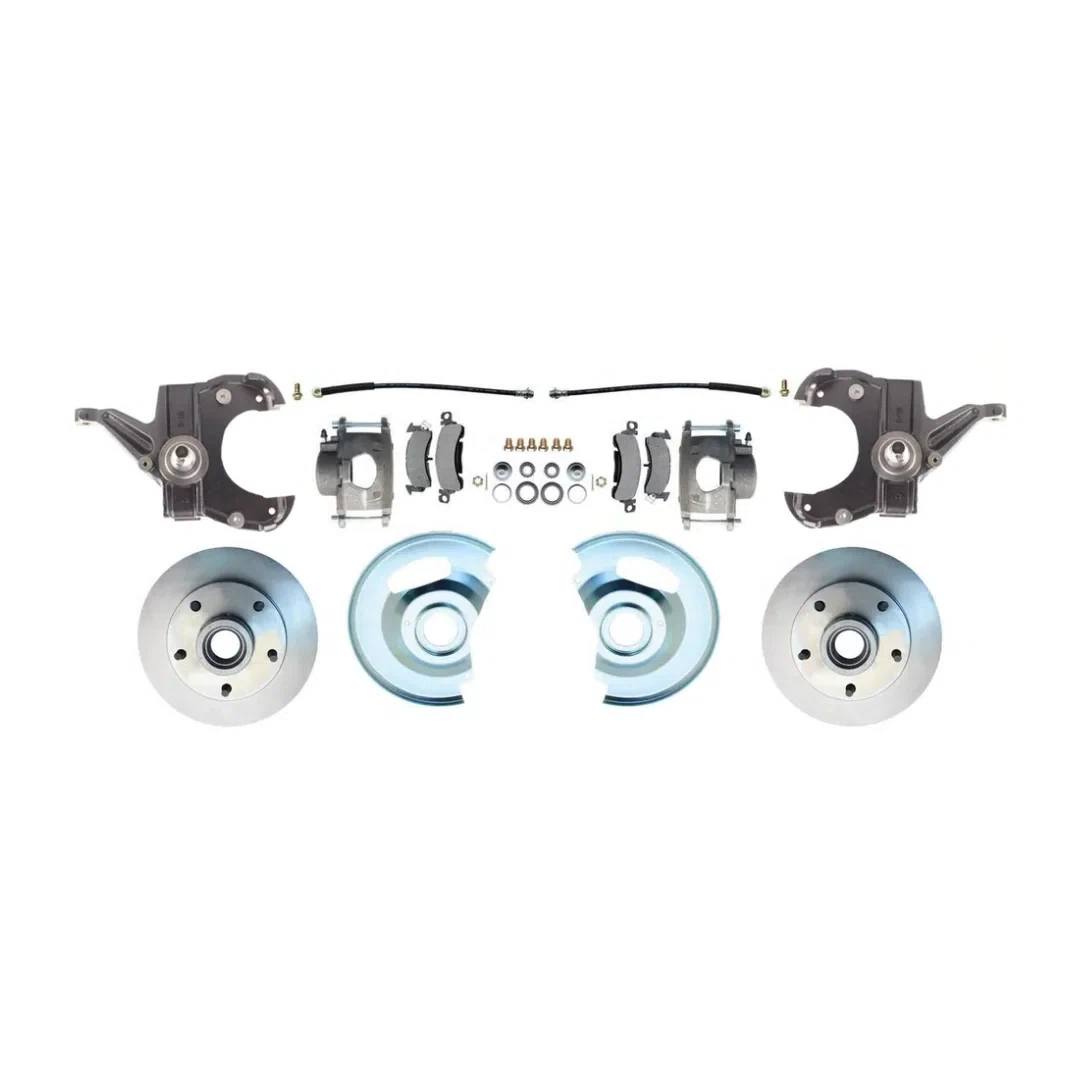 Fits 63-70 C-10 5 Lug Rotor 2.5_ Drop Disc Brake Conversion Wheel Kit DBK6370D-5
